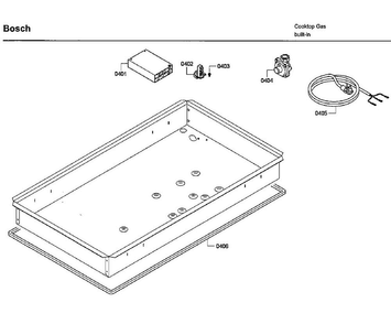 Ignition Asy Diagram and Parts List for NGM8654UC 04 Bosch Cooktop