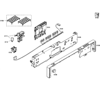 Control Panel Diagram and Parts List for SHX43M05UC 52 Bosch Dishwasher