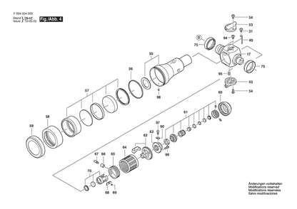 Section 4 Diagram and Parts List for 56-DGT10 F034054300 Bosch Miscellaneous