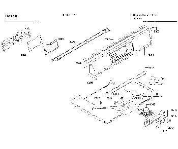 Control panel Diagram and Parts List for HIIP054U 03 Bosch Range
