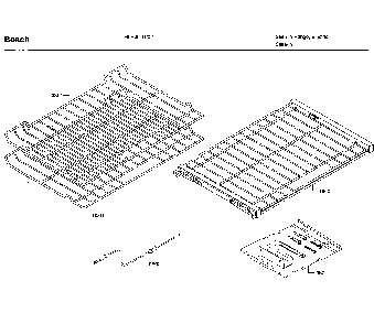 Rack Diagram and Parts List for HIIP054U 02 Bosch Range