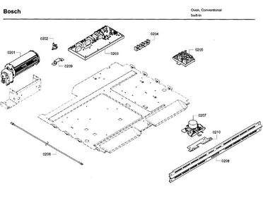 Latch Asy Diagram and Parts List for HBL3460UC 09 Bosch Wall Oven