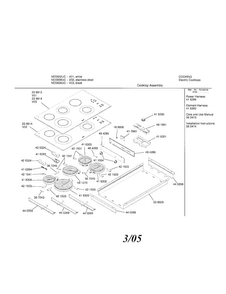 Electric, Cooktop Diagram and Parts List for NES936UC 01 Bosch Cooktop