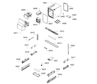 Ice Maker Diagram and Parts List for B26FT70SNS 07 Bosch Refrigerator