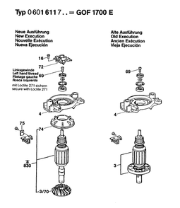 Diagram 3 Diagram and Parts List for 0601611739  Bosch Router