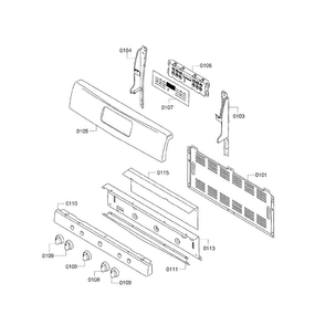 Control Panel Diagram and Parts List for HGS3023UC 10 Bosch Range