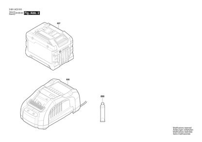 Figure 1 Diagram and Parts List for 3601AC2010 GRW18V-120 Bosch Cement Mixer