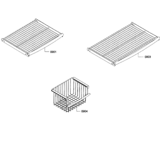 Shelfs 2 Diagram and Parts List for KBUDT4255E 05 Thermador Refrigerator