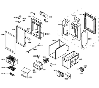 Part Location Diagram of 00654268 Bosch PC BOARD