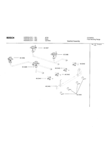 Manifold Assembly Diagram and Parts List for HGS235UC 01 Bosch Range