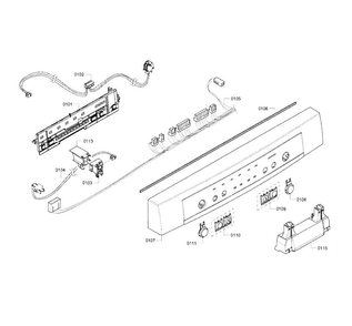 Control Panel Diagram and Parts List for SHE3AR55UC 11 Bosch Dishwasher