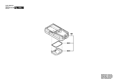 Page 1 Diagram and Parts List for LR10 3601K69N10 Bosch Laser Level