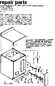 8 Table Top Electric Water Heater Diagram and Parts List for 153313740  Kenmore Water Heater