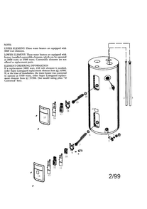 Kenmore Power Miser 30 Gal. Diagram and Parts List for 153316355  Kenmore Water Heater