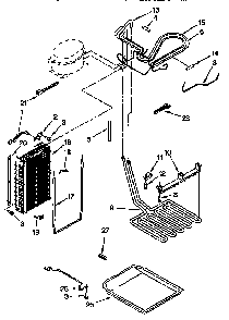 Lower Unit And Tubing Diagram and Parts List for TSS36QBW00  Thermador Refrigerator