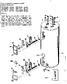 Replacement Parts Diagram and Parts List for 153312830  Kenmore Water Heater