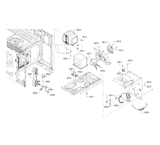 Magnetron Diagram and Parts List for HMV5052U 01 Bosch Microwave