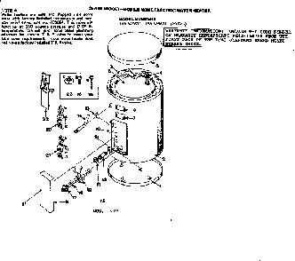 Replacement Parts Diagram and Parts List for 153329611  Kenmore Water Heater