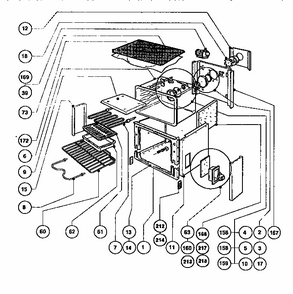Main Oven Liner And Module Diagram and Parts List for RDDS30VQ  Thermador Range