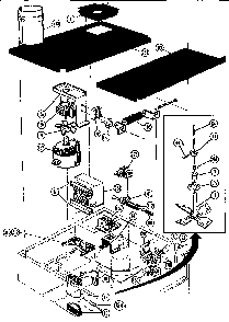 Microwave Components Diagram and Parts List for CMT21  Thermador Microwave