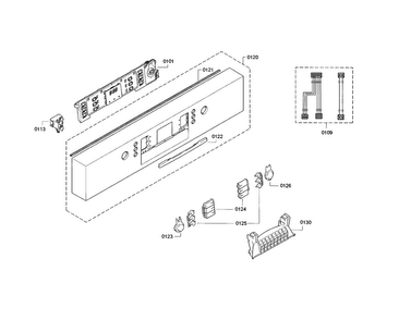 Control Panel Diagram and Parts List for SGE63E06UC 86 Bosch Dishwasher
