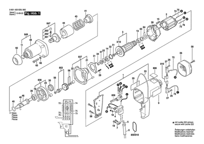 Section 1 Diagram and Parts List for GDS18E 0601436839 Bosch Wrench