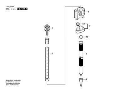 Part Location Diagram of 2610A10620 Bosch Tool CIRCULAR VIAL$ 30 MIN$ BLUE
