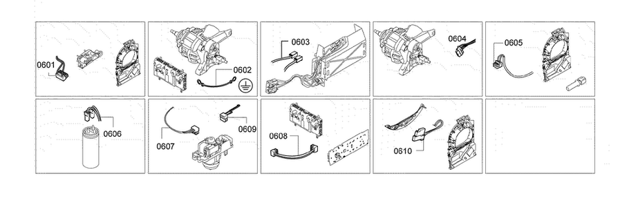 Cable Harness Assy Diagram and Parts List for WTB86202UC 01 Bosch Dryer