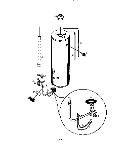 Economizer 5 40 Gal. Diagram and Parts List for 153332461  Kenmore Water Heater