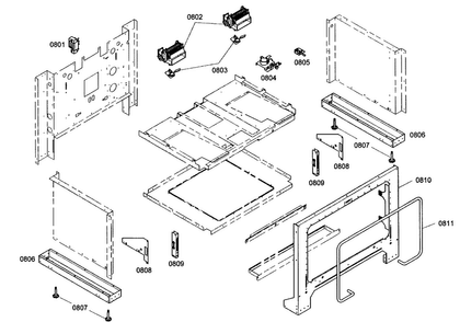 Inside Parts Diagram and Parts List for PRG366EG01  Thermador Range