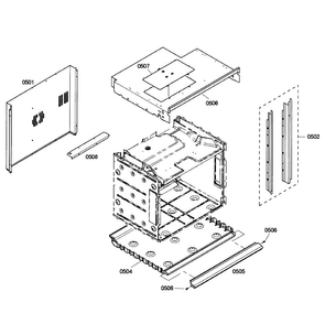 Cabinet Assy Diagram and Parts List for HBL3450UC 04 Bosch Wall Oven