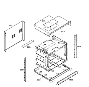 Cabinet Assy Diagram and Parts List for HBL3450UC 03 Bosch Wall Oven