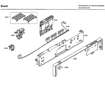 Control Panel Diagram and Parts List for SHX46L15UC 38 Bosch Dishwasher