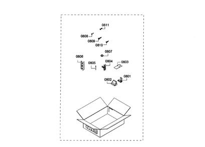 Accessories Diagram and Parts List for T36IT71NNP 35 Thermador Refrigerator