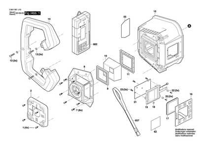 Part Location Diagram of 1619PB4641 Bosch Tool PROTECTIVE CAP