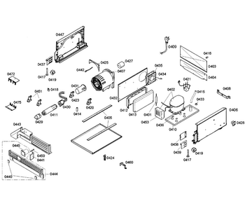 Compressor Diagram and Parts List for T18ID80NLP 40 Thermador Freezer