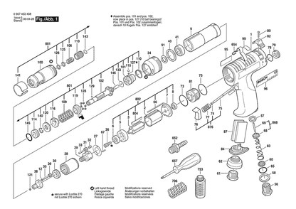 Section 1 Diagram and Parts List for 180WSSR7-600 0607453438 Bosch Screwdriver
