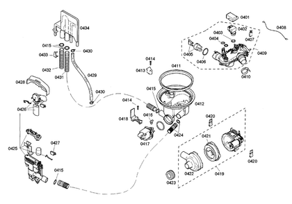 Valve Assy Diagram and Parts List for DWHD94EP 48 Thermador Dishwasher