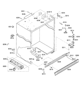 Cabinet 1 Diagram and Parts List for KBUDT4255E 03 Thermador Refrigerator