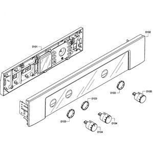 Control Panel Diagram and Parts List for HBN3550UC 08 Bosch Wall Oven