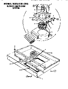 Integral Ventilator/blower/plenum Diagram and Parts List for GSC30CVWC-01  Thermador Range