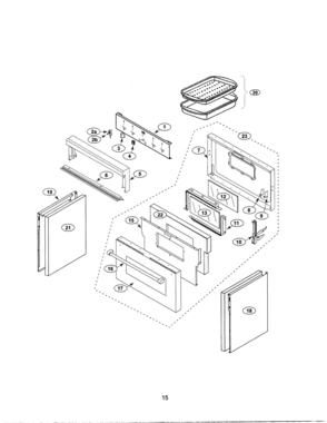 14 - CONTROL PANEL & DOOR Diagram and Parts List for PRG304US  Bosch Range
