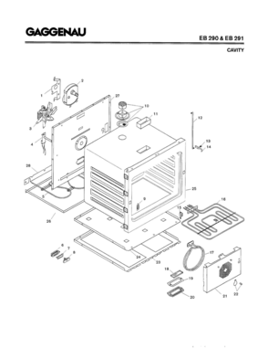 02 - CAVITY Diagram and Parts List for EB290-620  Bosch Range