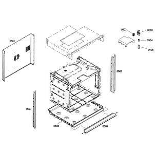Cabinet Assy Diagram and Parts List for HBL3450UC 01 Bosch Wall Oven