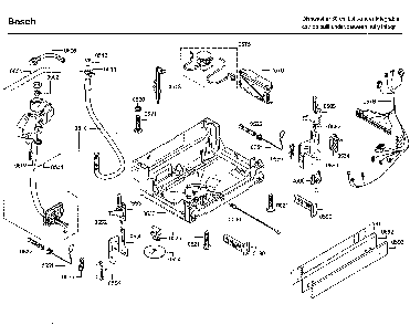 Base Diagram and Parts List for SHV9PT53UC 01 Bosch Dishwasher