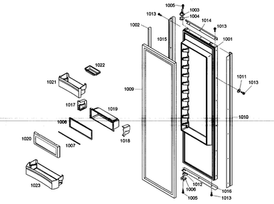 Door Assy 1 Diagram and Parts List for KBUDT4275E 01 Thermador Refrigerator