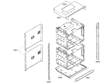 Mounting Assy Diagram and Parts List for ME302ES01  Thermador Wall Oven