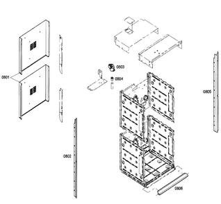Frame Diagram and Parts List for HBN5660UC 01 Bosch Wall Oven
