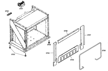 Oven Mounting Diagram and Parts List for PRL304EH02  Thermador Range