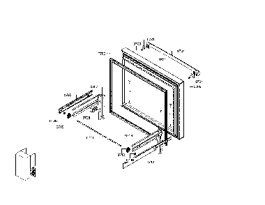 Freezer door Diagram and Parts List for B26FT50SNS 01 Bosch Refrigerator